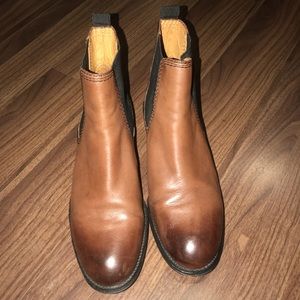 Zara leather chelsea boots